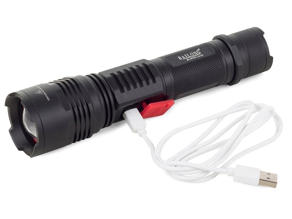 MOCNA LATARKA WOJSKOWA CREE LED USB XML-L T6 POWER BANK